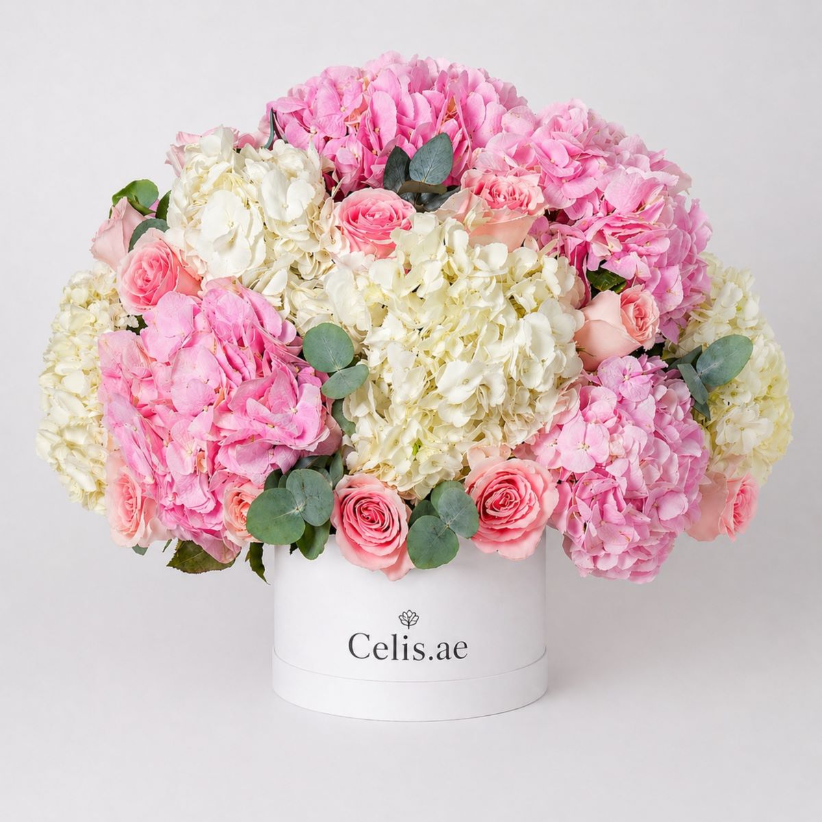 Luxury Pink & Ivory Hydrangea Box