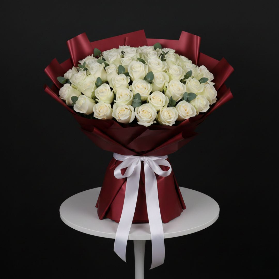 Heart in White - Valentine's Special Bouquet