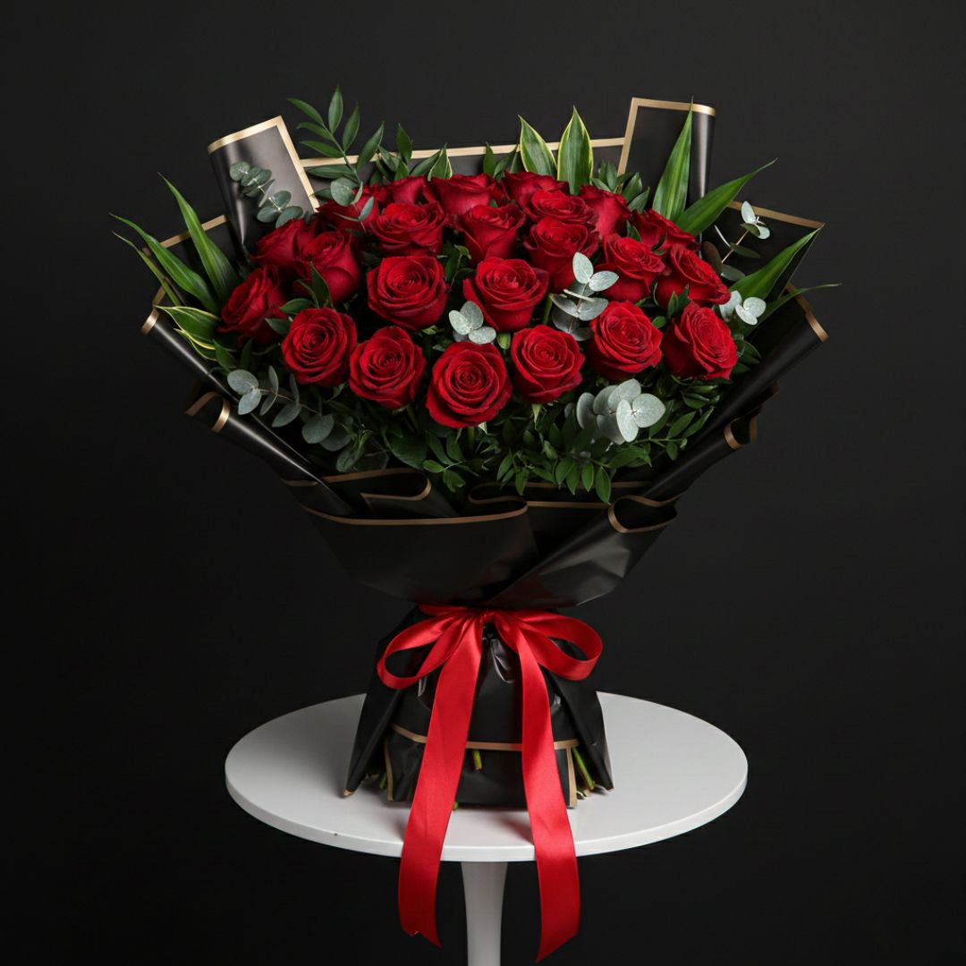 Valentine's Velvet Kiss Rose Bouquet