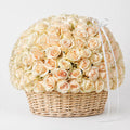 Luxury White Roses Basket