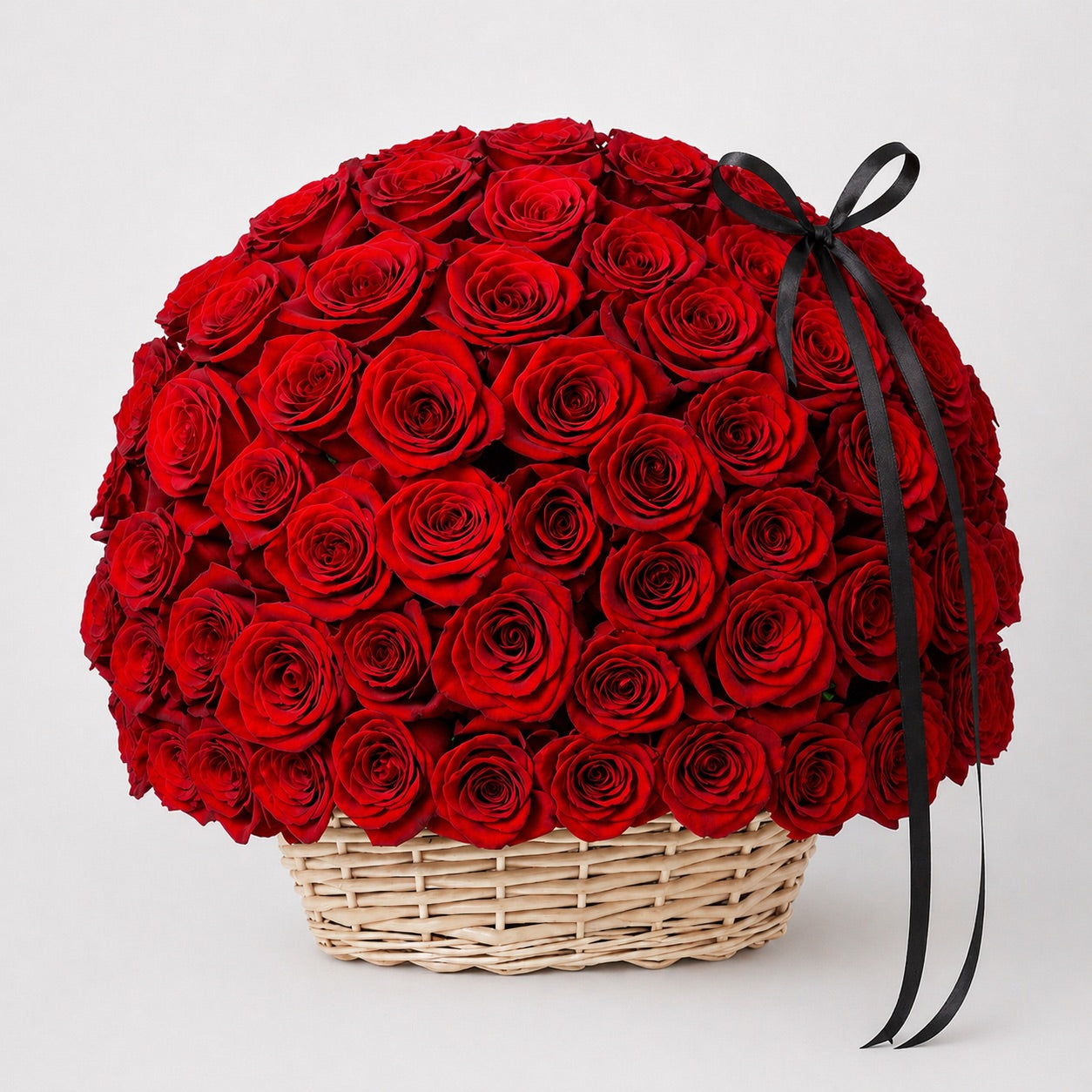 Luxury Red Roses Basket