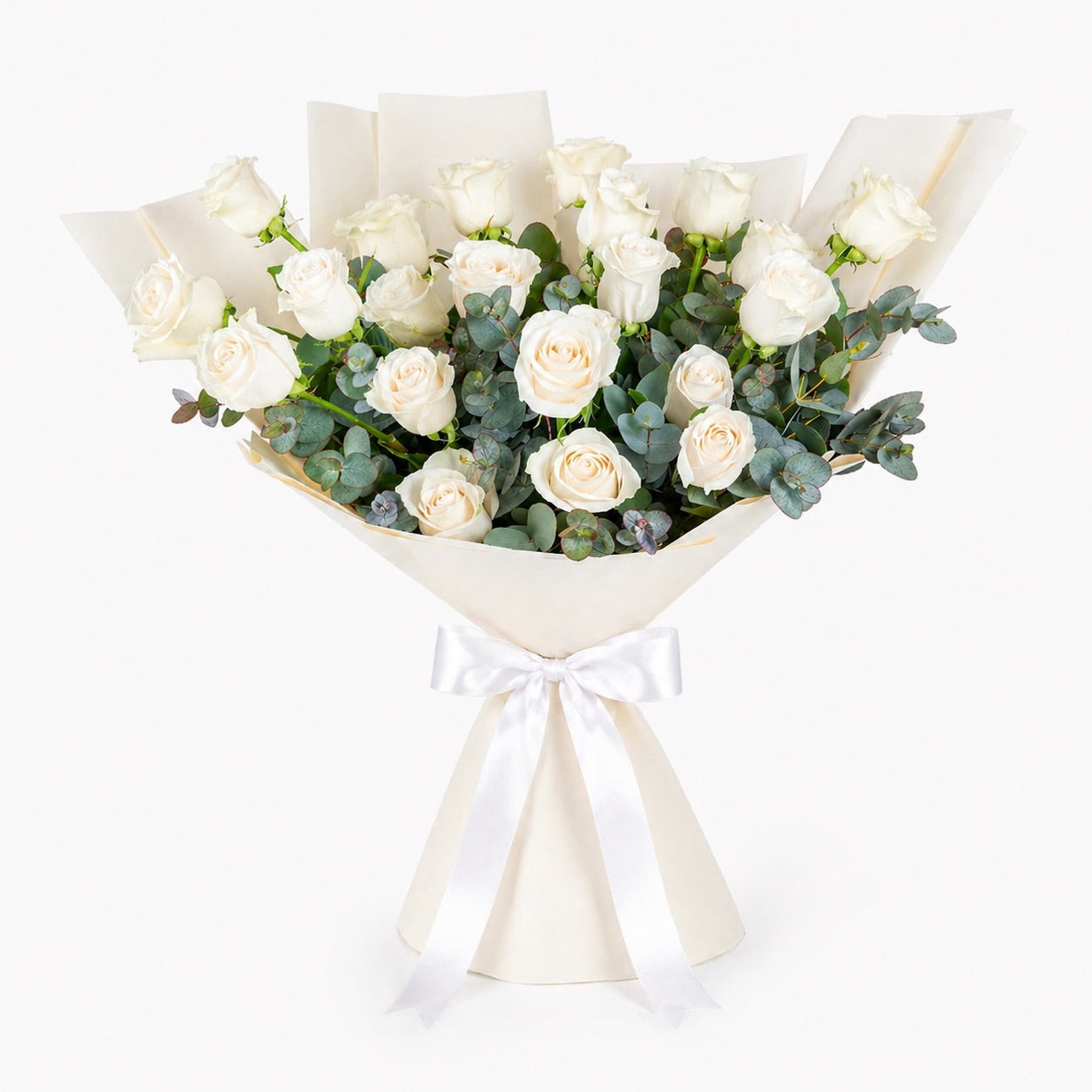 Premium White Roses Bouquet