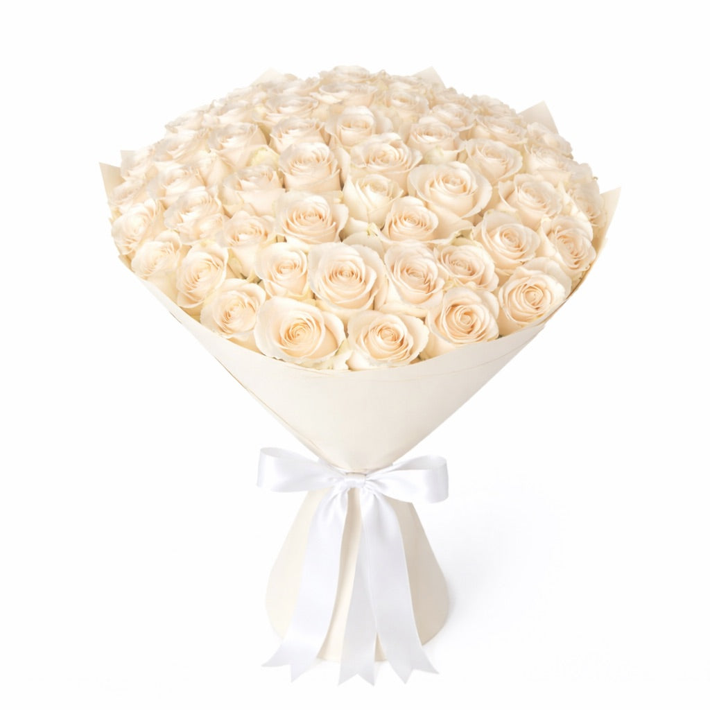 Luxury White Roses Bouquet