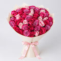 Luxury Pink & Ivory Roses Bouquet